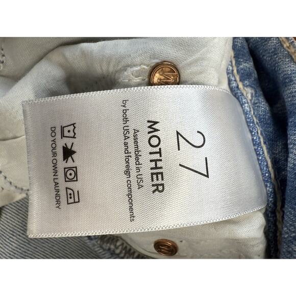 Mother Superior The Tomcat Distressed Straight Leg Jeans In The Confession 27 - Picture 12 of 14